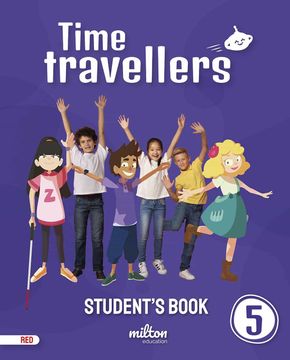 portada Time Travellers 5 red Student's Book English 5 Primaria (en Inglés)