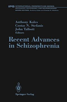 portada recent advances in schizophrenia (en Inglés)