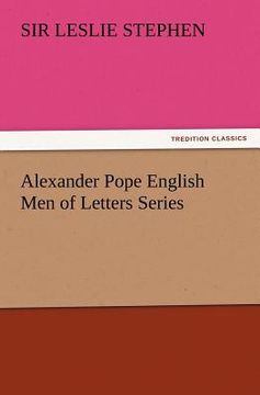 portada alexander pope english men of letters series