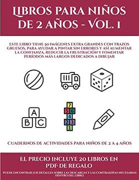 portada Cuadernos de Actividades Para Niños de 2 a 4 Años (Libros Para Niños de 2 Años - Vol. 1): Este Libro Tiene 50 Imágenes Extra Grandes con Trazos.   Reducir la Frustración y Fomentar Períod