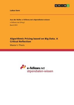 portada Algorithmic Pricing based on Big Data. A Critical Reflection