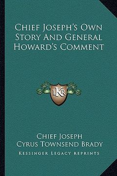portada chief joseph's own story and general howard's comment (in English)