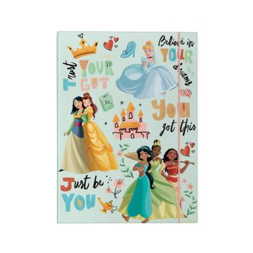 portada Carpeta  Con Elastico Princesas Disney