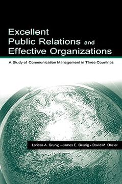 portada excellent public relations and effective organizations: a study of communication management in three countries (en Inglés)