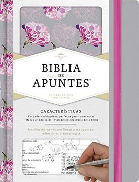 portada Rvr 1960 Biblia de Apuntes, Gris y Floreado Tela Impresa (in Spanish)