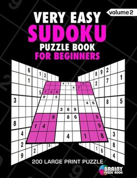 portada Very Easy Sudoku Puzzle Book For Adults: 200 Large Print Puzzles with Answer (Volume 2) (en Inglés)