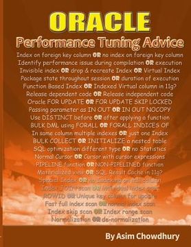 portada ORACLE Performance Tuning Advice (en Inglés)