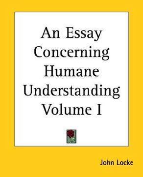 portada an essay concerning humane understanding volume i (in English)