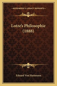 portada Lotze's Philosophie (1888) (en Alemán)