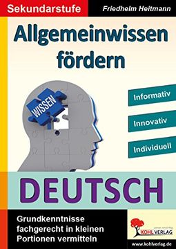 portada Allgemeinwissen Fördern Deutsch: Grundwissen Fachgerecht in Kleinen Portionen Vermitteln (in German)