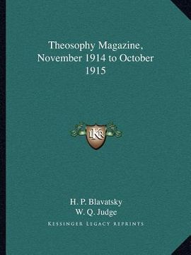 portada theosophy magazine, november 1914 to october 1915