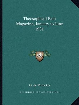 portada theosophical path magazine, january to june 1931