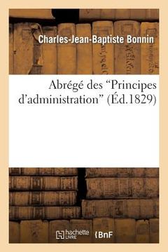 portada Abrégé Des Principes d'Administration (en Francés)