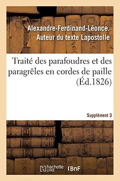 portada Traité des Parafoudres et des Paragrêles en Cordes de Paille. Supplément 3 (Savoirs et Traditions) (en Francés)