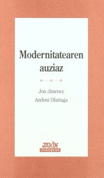 portada Modernitatearen Auziaz (en Euskera)