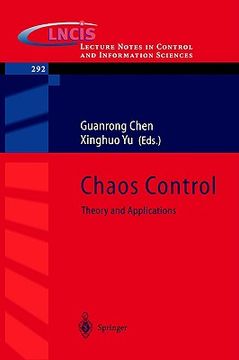 portada chaos control: theory and applications (en Inglés)