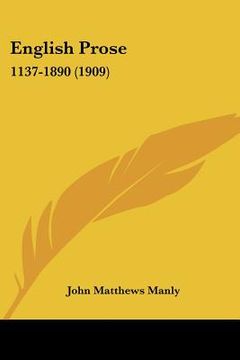 portada english prose: 1137-1890 (1909) (en Inglés)