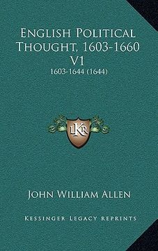 portada english political thought, 1603-1660 v1: 1603-1644 (1644)