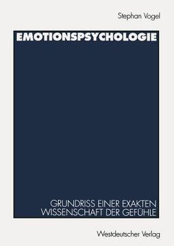 portada Emotionspsychologie: Grundriß Einer Exakten Wissenschaft Der Gefühle (en Alemán)