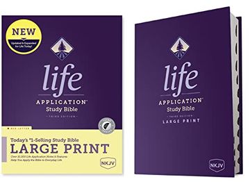 portada Nkjv Life Application Study Bible, Third Edition, Large Print (Red Letter, Hardcover, Indexed) (en Inglés)