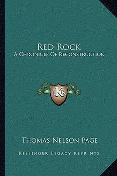 portada red rock: a chronicle of reconstruction (en Inglés)