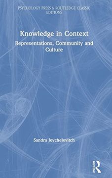 portada Knowledge in Context: Representations, Community and Culture (Psychology Press & Routledge Classic Editions) (in English)