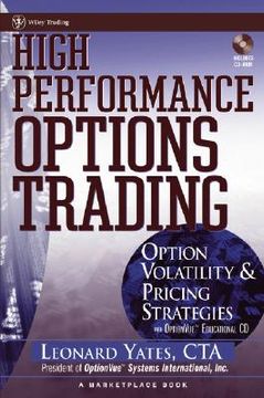 portada high performance options trading: option volatility & pricing strategies [with optionvue cd]