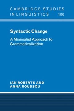 portada Syntactic Change: A Minimalist Approach to Grammaticalization: 0 (Cambridge Studies in Linguistics) (en Inglés)