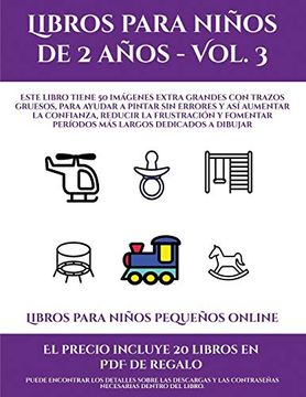 portada Libros Para Niños Pequeños Online (Libros Para Niños de 2 Años - Vol. 3): Este Libro Tiene 50 Imágenes Extra Grandes con Trazos Gruesos, Para Ayudar a.   Frustración y Fomentar Períodos más Largos de