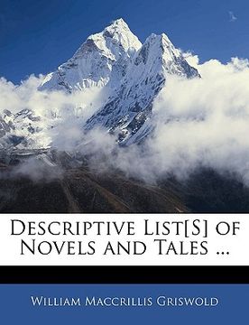 portada descriptive list[s] of novels and tales ... (en Inglés)