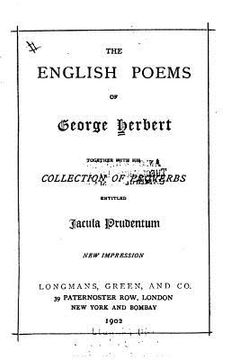 portada The English Poems of George Herbert, Together with His Collection of Proverbs Entitled Jacula (en Inglés)