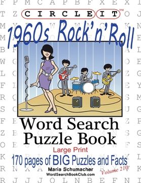 portada Circle It, 1960's Rock'n'Roll, Word Search, Puzzle Book 