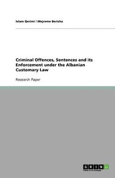 portada criminal offences, sentences and its enforcement under the albanian customary law