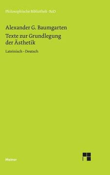 portada Texte zur Grundlegung der Ästhetik (in German)