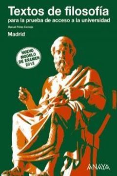 portada Textos de filosofía para la prueba de acceso a la universidad. Madrid