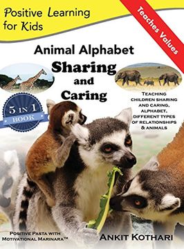 portada Animal Alphabet Sharing and Caring: 5-in-1 book teaching children important concepts of Sharing, Caring, Alphabet, Animals and Relationships (Positive Learning for Kids)