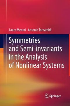 portada Symmetries and Semi-Invariants in the Analysis of Nonlinear Systems (en Inglés)