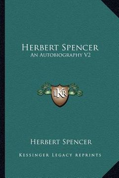 portada herbert spencer: an autobiography v2 (en Inglés)