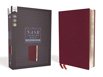 portada Nasb, Thinline Bible, Large Print, Bonded Leather, Burgundy, red Letter Edition, 1995 Text, Comfort Print (en Inglés)