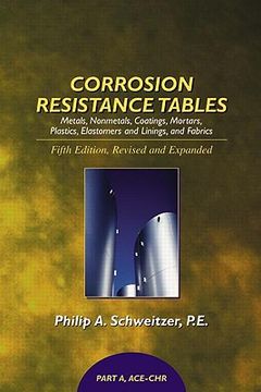 portada corrosion resistance tables: metals, nonmetals, coatings, mortars, plastics, elastomers, and linings and fabrics, fifth edition (4 volume set)
