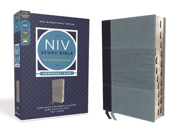 portada Niv Study Bible, Fully Revised Edition, Personal Size, Leathersoft, Navy 