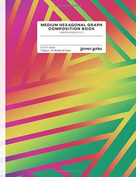 portada Medium Hexagonal Graph Composition Book: Geometric Prism (Style e), Numbered Pages (Geometric Prism-E) (in English)