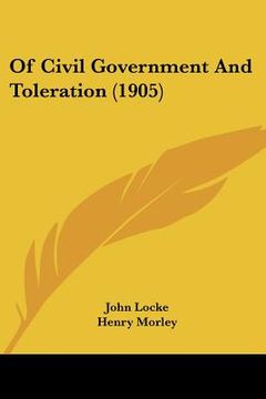 portada of civil government and toleration (1905)