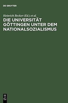 portada Die Universitat Gottingen Unter dem Nationalsozialismus (en Alemán)