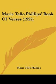 portada marie tello phillips' book of verses (1922)