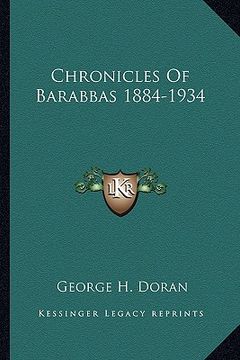 portada chronicles of barabbas 1884-1934 (en Inglés)