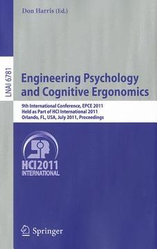 portada engineering psychology and cognitive ergonomics: 9th international conference, epce 2011 held as part of hci international 2011 orlando, fl, usa, july