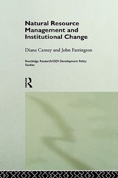 portada natural resource management and institutional change (en Inglés)