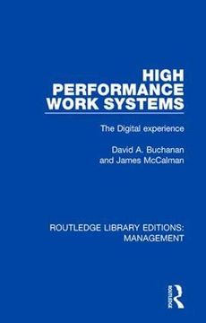 portada High Performance Work Systems: The Digital Experience (Routledge Library Editions: Management) (en Inglés)