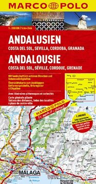 Cordoba MARCO POLO Karte Andalusien Granada 1:200 000 Costa del Sol Sevilla 